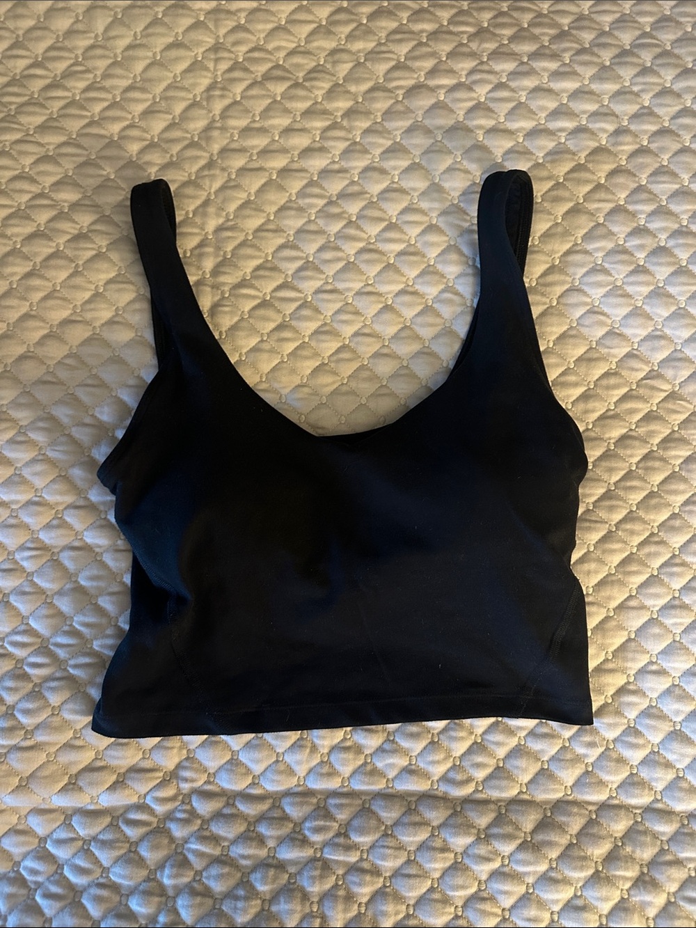 Gilly Hicks Black Scoop Neck Crop Active with built in bra